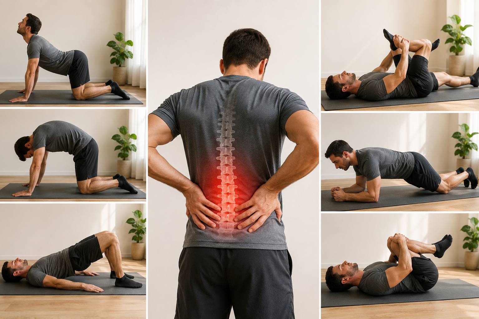 Exercícios para aliviar dor nas costas em casa